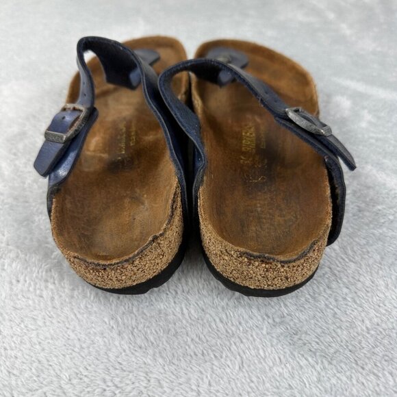 Birkenstock Gizeh Blue Leather Thong Women’s Size 39 EU - Picture 2 of 10